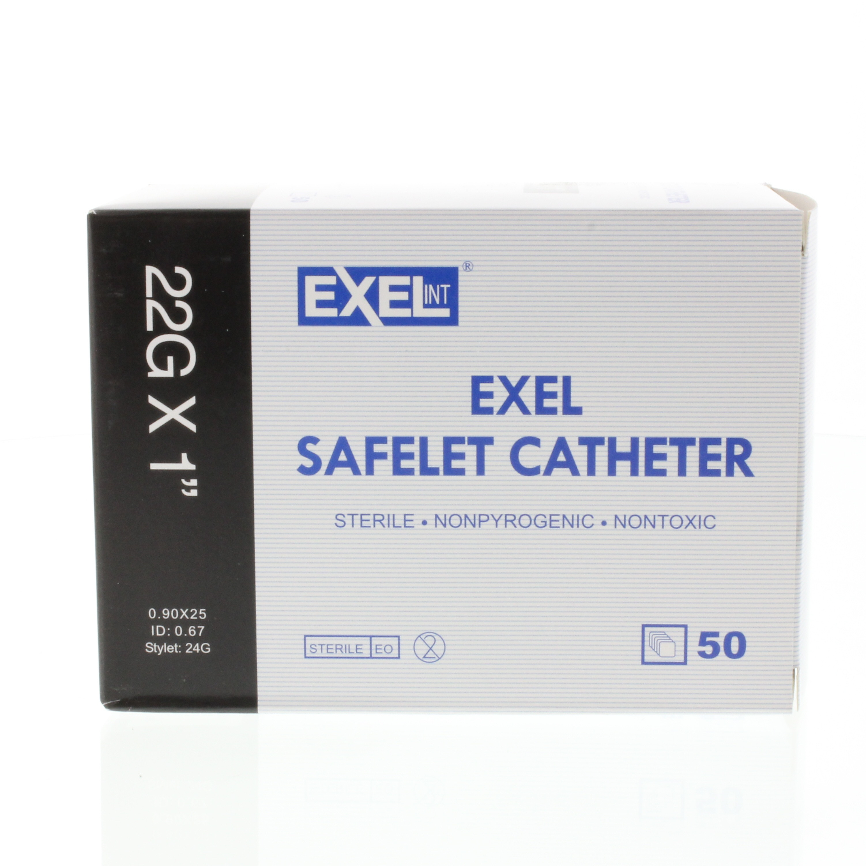 Exel IV Catheter - 22g x 1 Inch - Box/50
